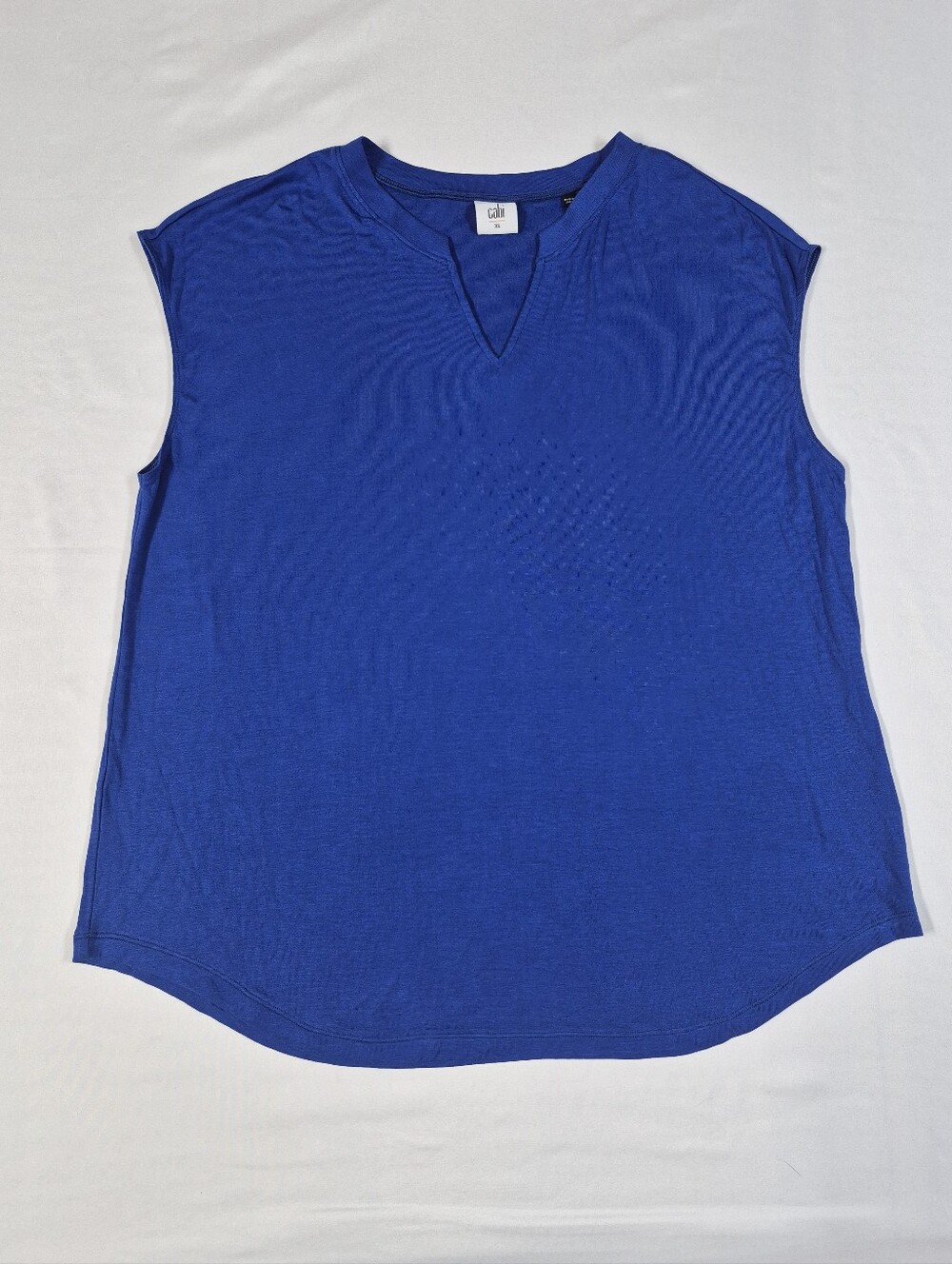 CAbi Notch Tee In Sapphire Style Number 5563